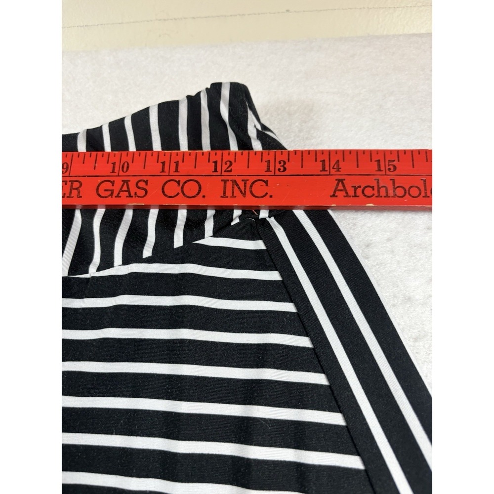 Robert Louis Women's Small Stretch Maxi Skirt Black/White Striped - Picture 3 of 5